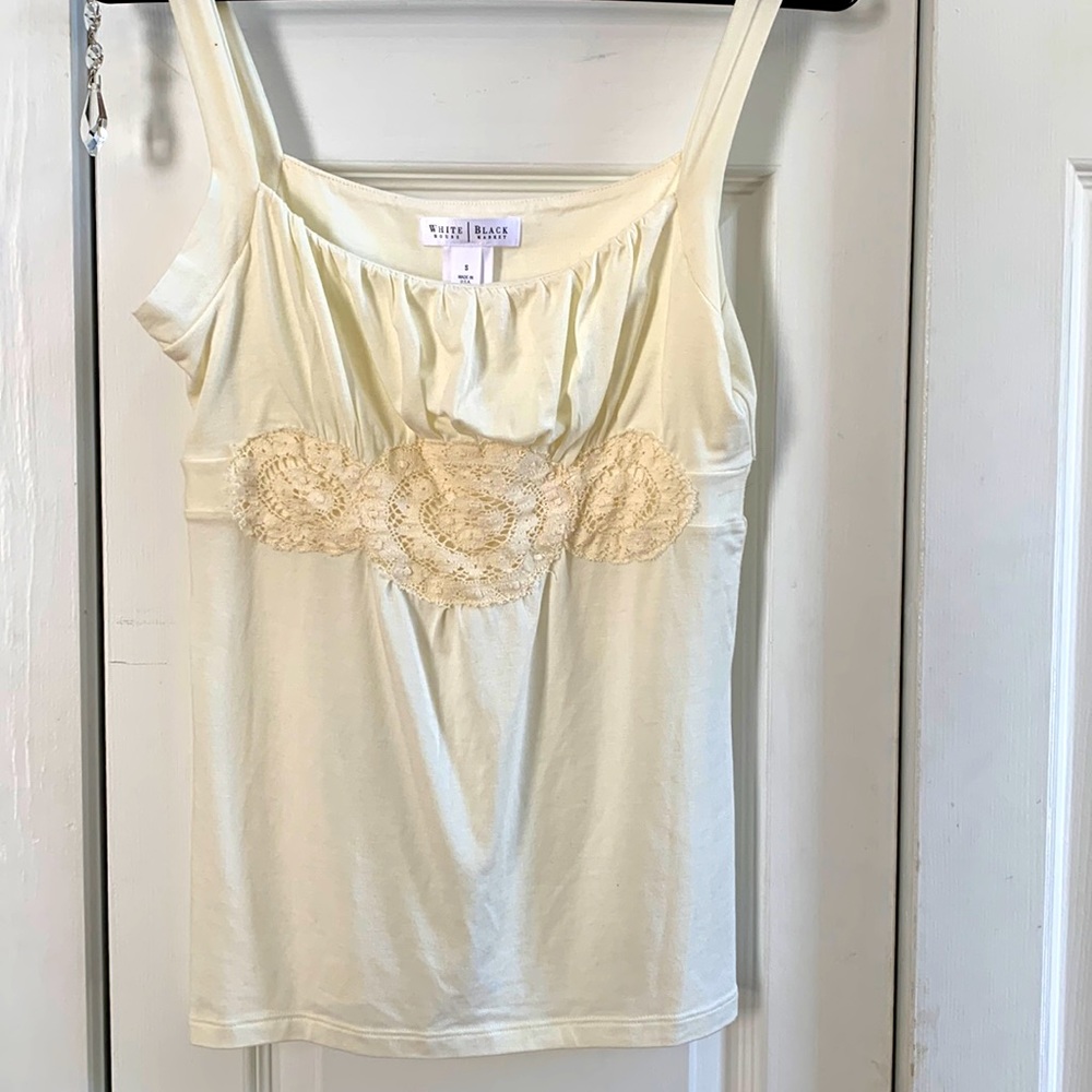 White House Black market size small cream color lace summer top